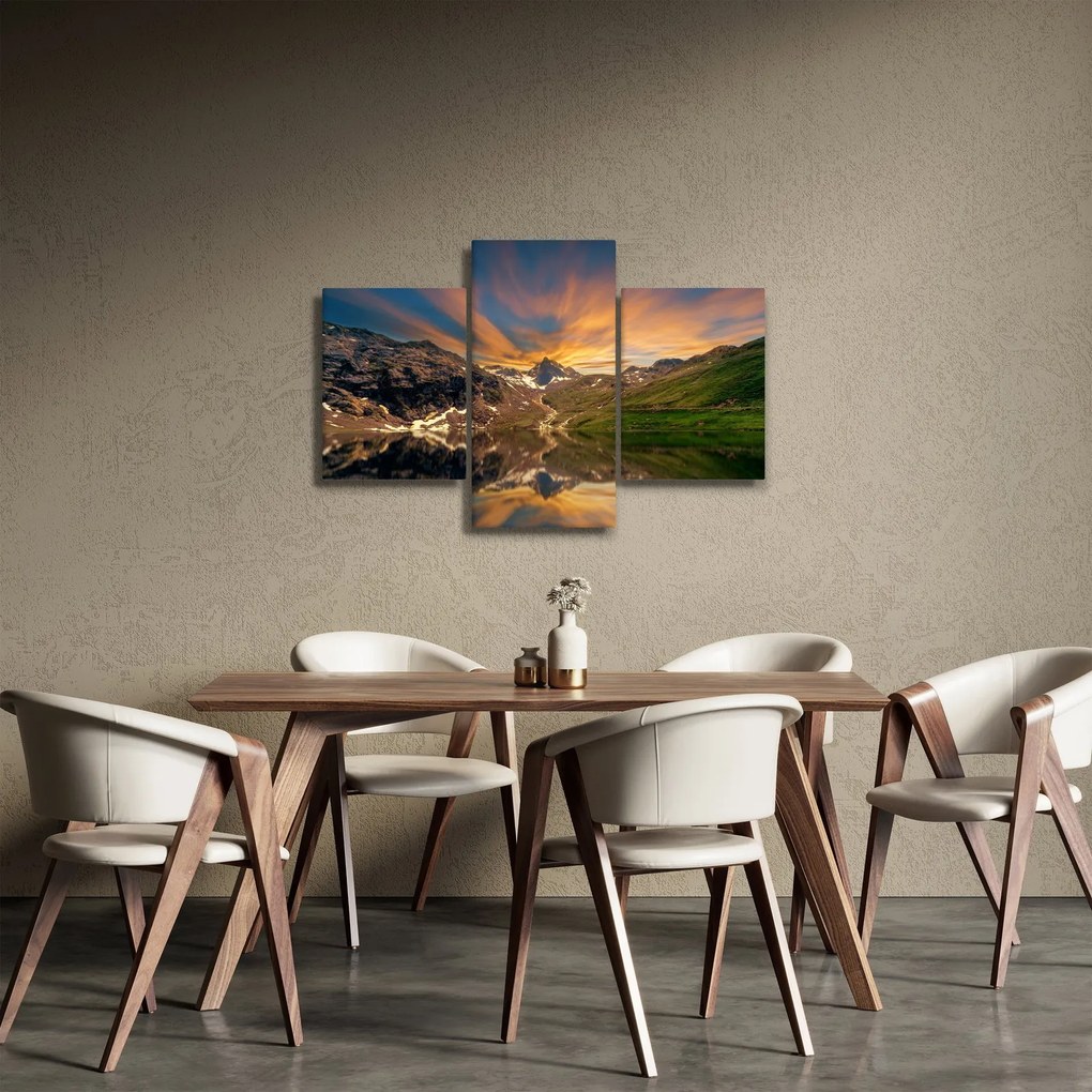 Tablou - Oglindirea în lacul montan (90x60 cm)