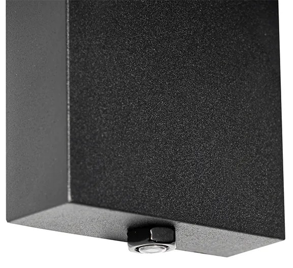 Lampa de perete exterioară neagră IP44 cu senzor de crepuscul - Charlois