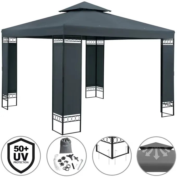 Deuba Pavilion de grădină Lorca 3x3 m - antracit