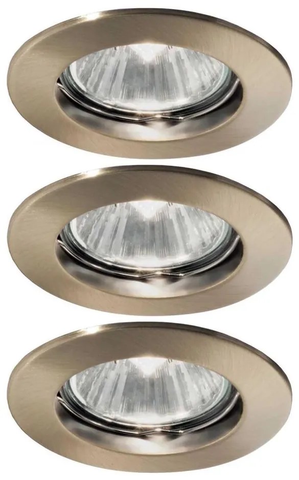 Ideal Lux - Set 3x spoturi încastrate JAZZ 1xGU10/50W/230V bronz