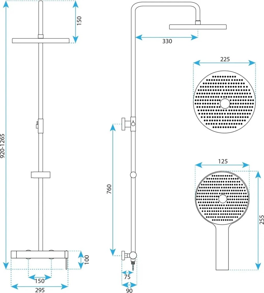 Set dus Rea Rivo Brush Nickel