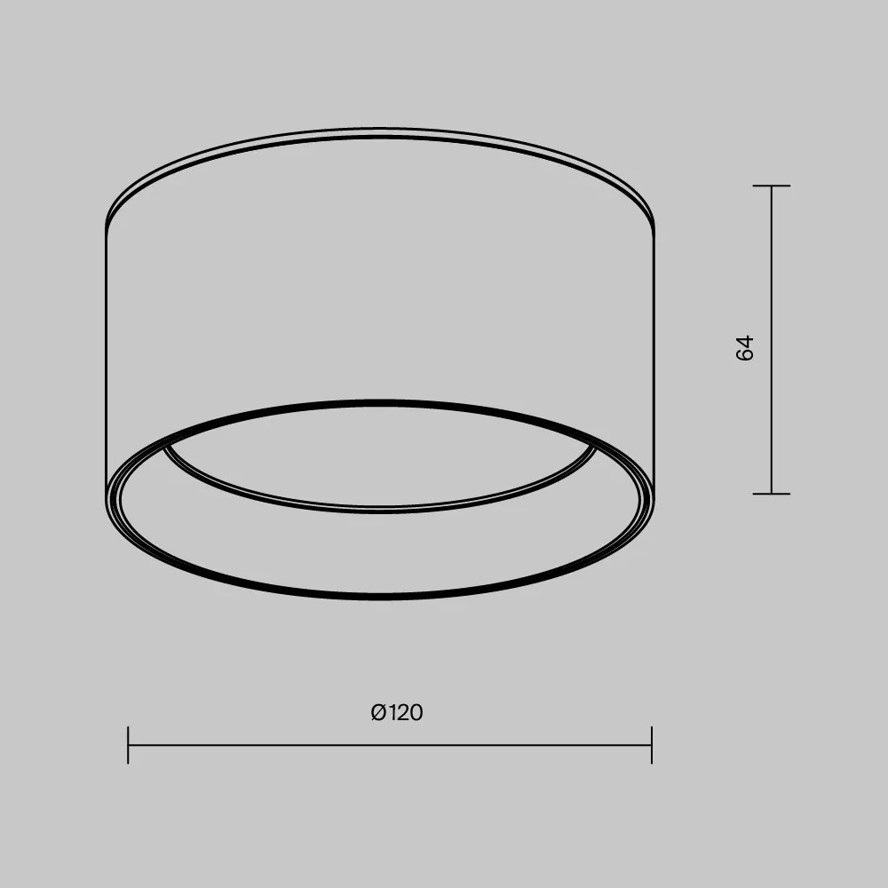 Spot LED aplicat design tehnic Vega D-12cm negru