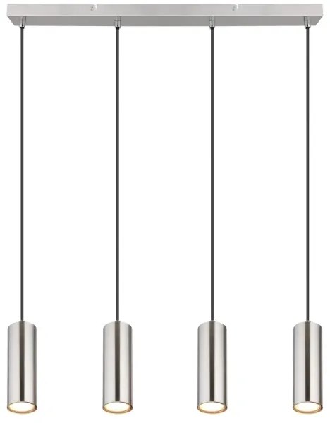Lustră pe cablu Globo 57911-4H ROBBY 4xGU10/35W/230V crom mat