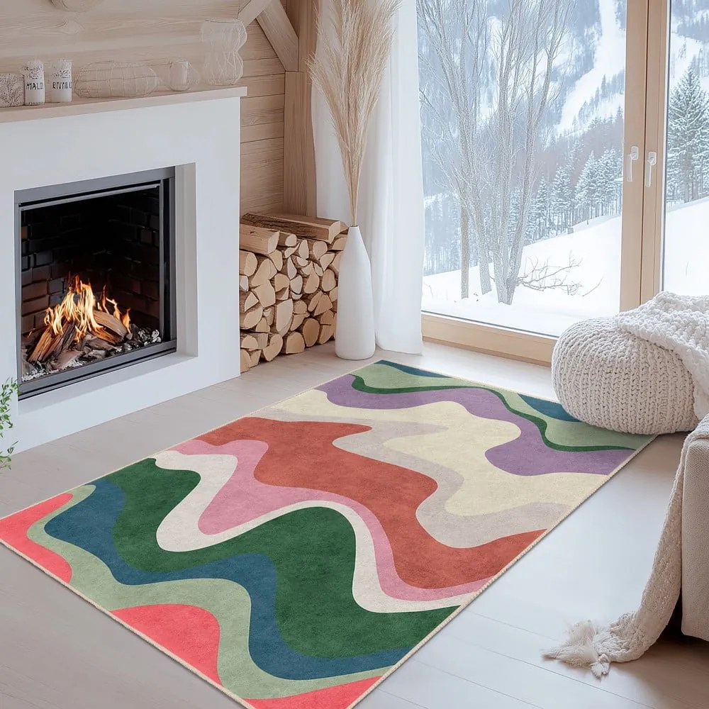 Covor tip traversă lavabil 80x200 cm Squiggly Breeze – Mila Home