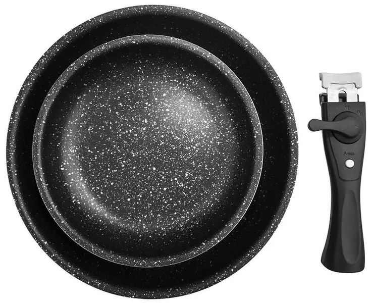 Set de tigăi cu mâner detaşabil GRANDE COMBI, 2 piese