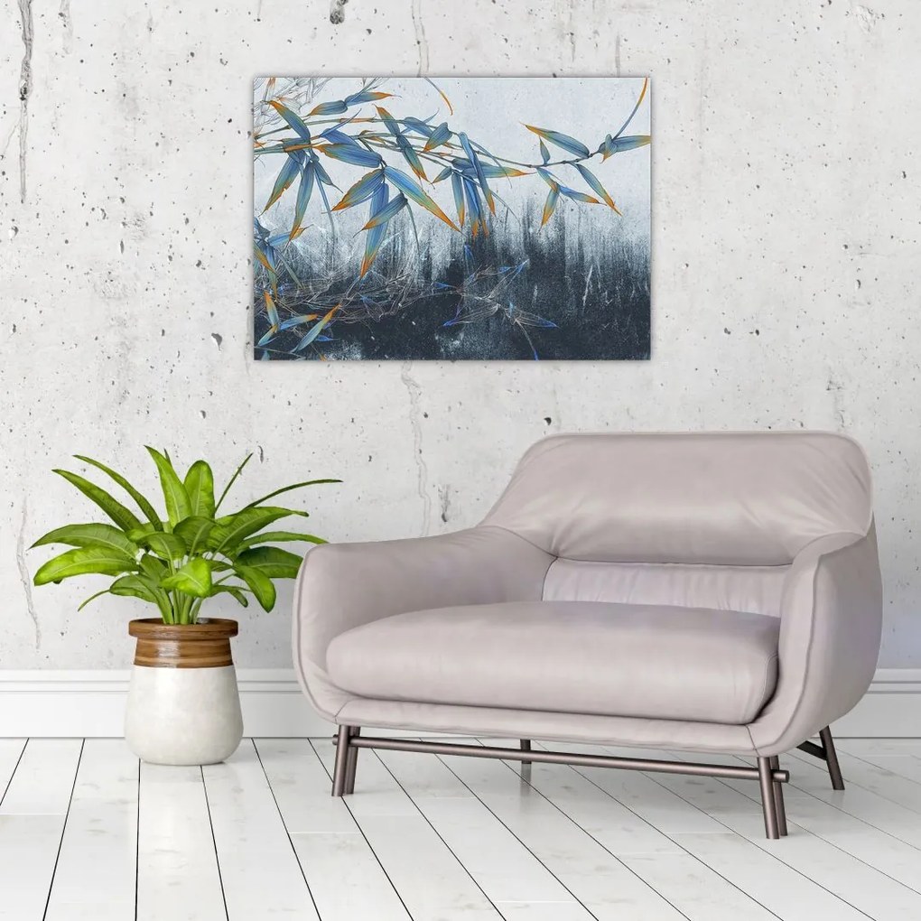 Tablou - Bambus pe perete (70x50 cm)