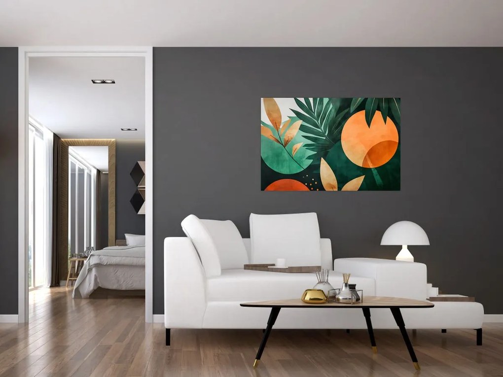 Tablou - Motive naturale geometrice (90x60 cm)