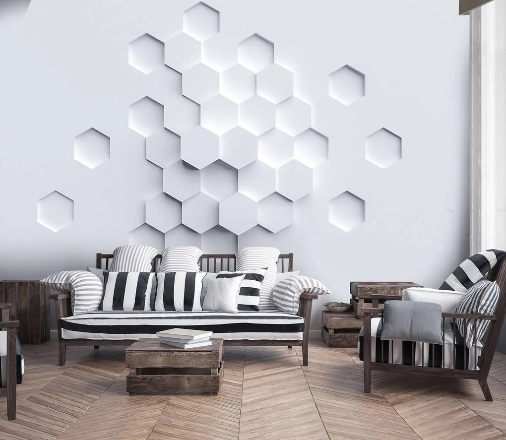 Fototapet - Hexagon (152,5x104 cm)