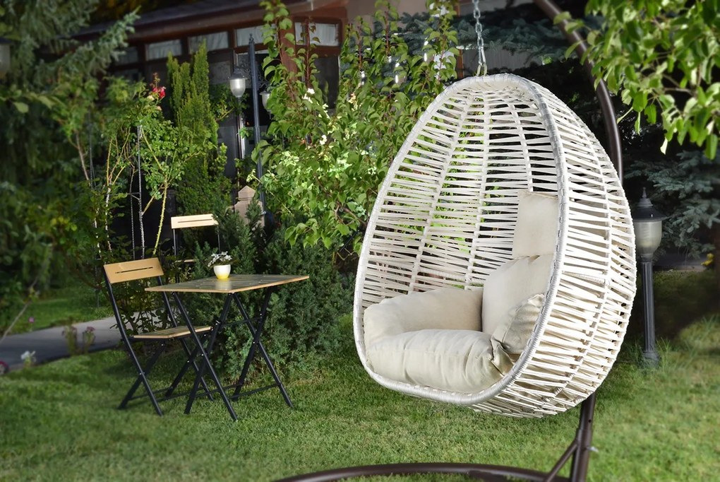 Scaun balansoar de grădină Finnikin (crem). 1082956
