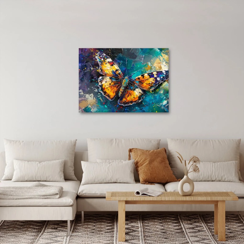 Tablou - Fluture, pictură în ulei (70x50 cm)