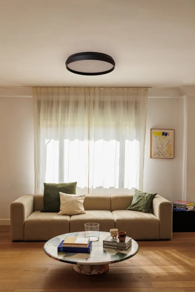Lustra / Plafoniera LED design modern slim SHOKU 60cm negru