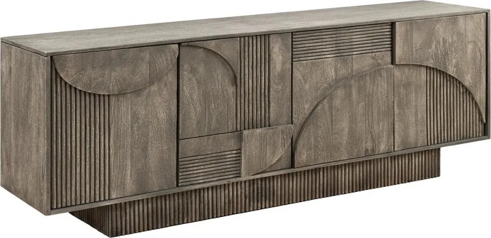 Comoda cu model optic 3D, Lemn, ART DECO 170cm