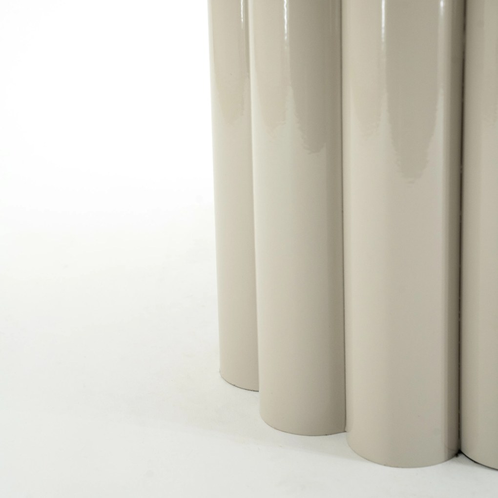 Masuta de cafea din metal Olympa bej 63x63x35,6 cm