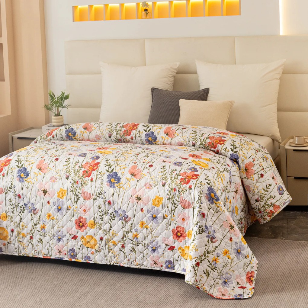 Cuvertura de pat WILDFLOWERS, colorata Dimensiune: 220 x 240 cm