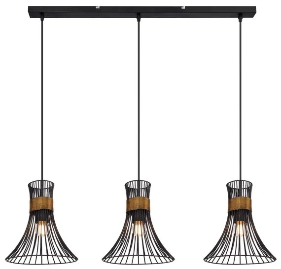 Globo 54814-3H - Lustră pe cablu PURRA 3xE27/60W/230V