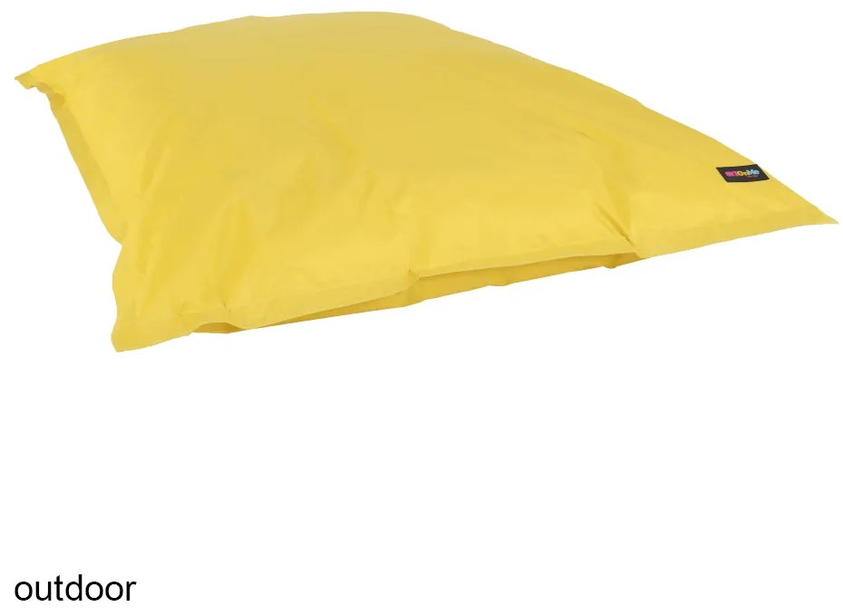 Fotoliu tip sac, material textil galben, GETAF