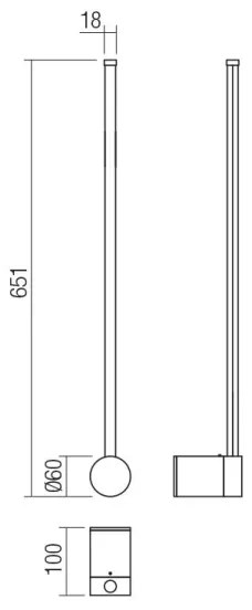 Aplică LED TABOO LED/9W/230V alamă Redo 01-3121