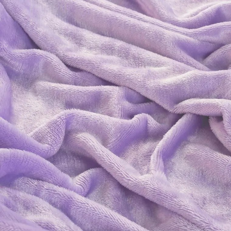 decoDoma Cearceaf cu elastic din micropluş mov 90 x 200 cm