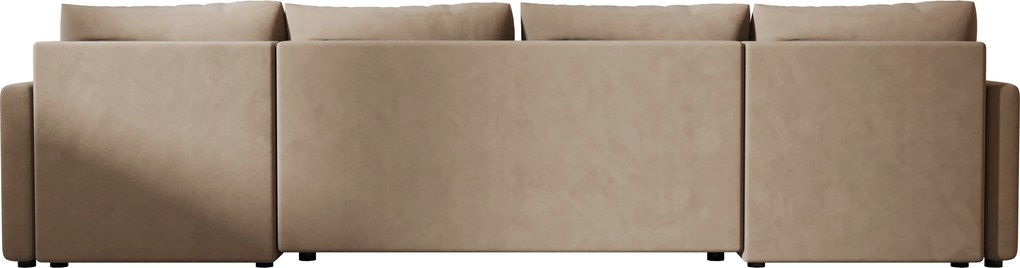 Coltar extensibil in forma de U VENORIA, bej, 285x146 cm + 2 perne GRATUIT