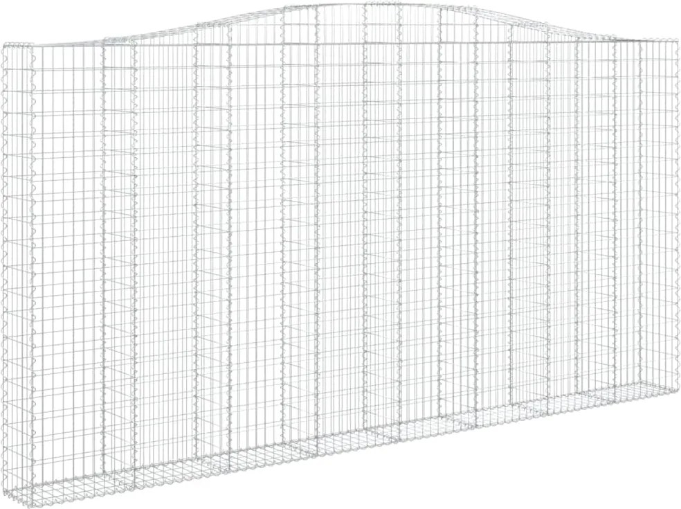 vidaXL Coș gabion arcuit 400x30x200/220 cm fier galvanizat
