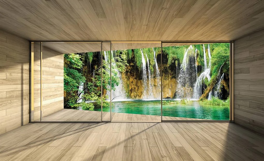 Fototapet - Privire spre  terasa - cascadă (152,5x104 cm)