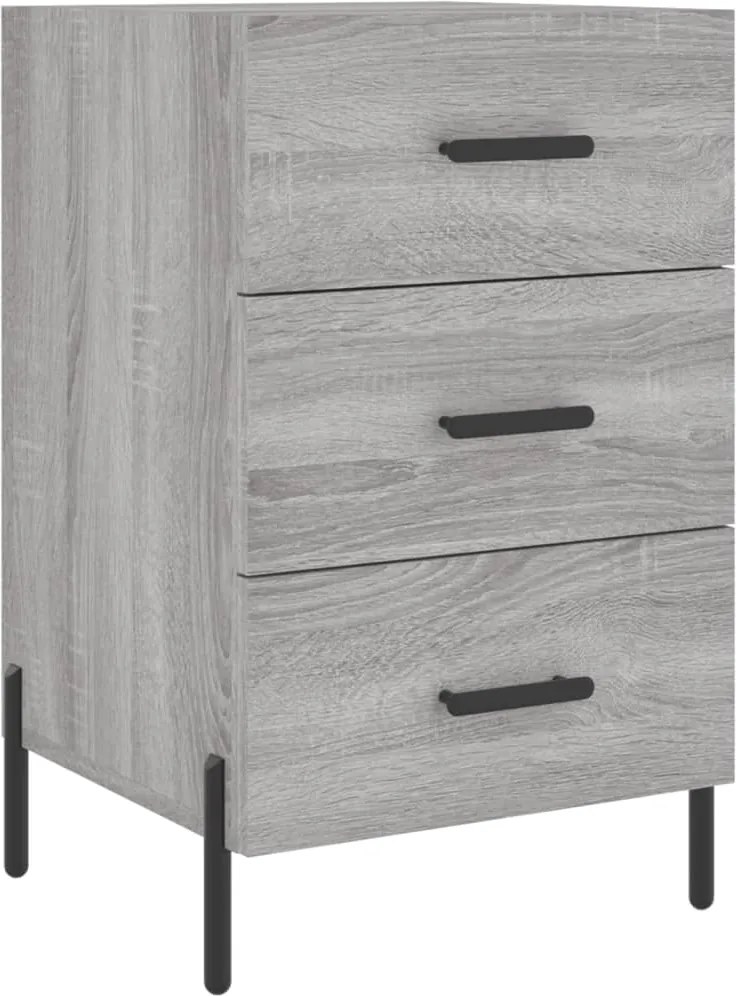 vidaXL Noptieră, gri sonoma, 40x40x66 cm, lemn compozit