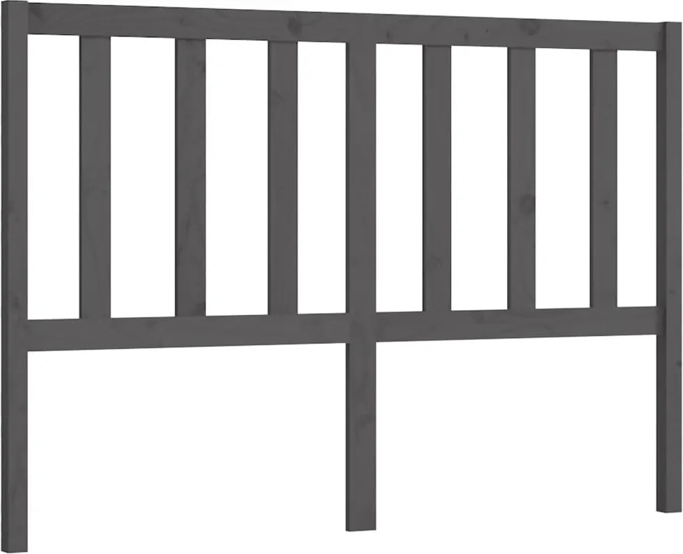 vidaXL Tăblie de pat, gri, 146x4x100 cm, lemn masiv de pin