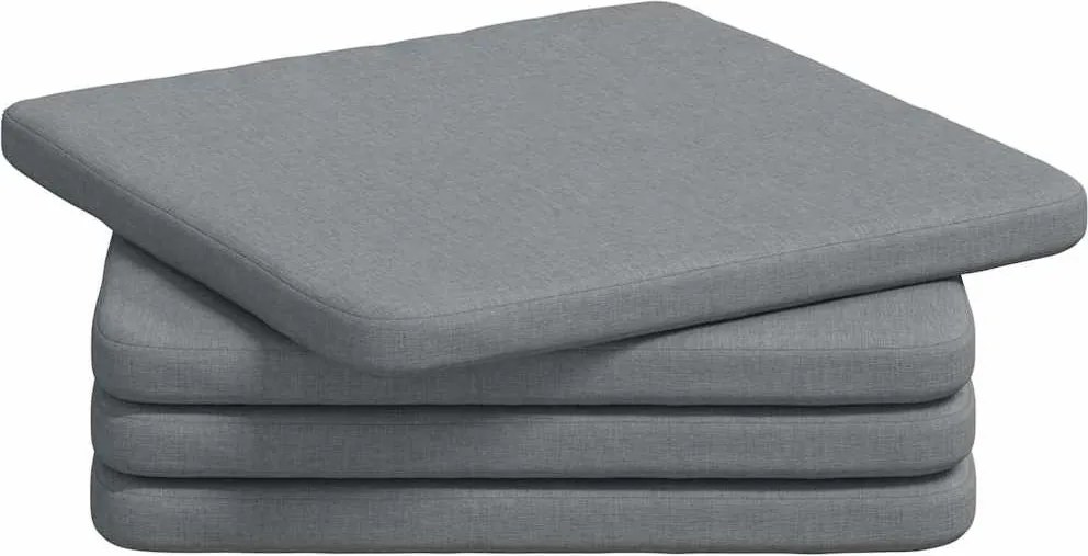 vidaXL Perne de Șezut 4 pcs Gri deschis 40 x 40 x 3 cm țesătură
