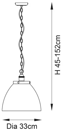 Lustră pe lanț Endon 102926 HANSEN 1xE27/10W/230V alamă