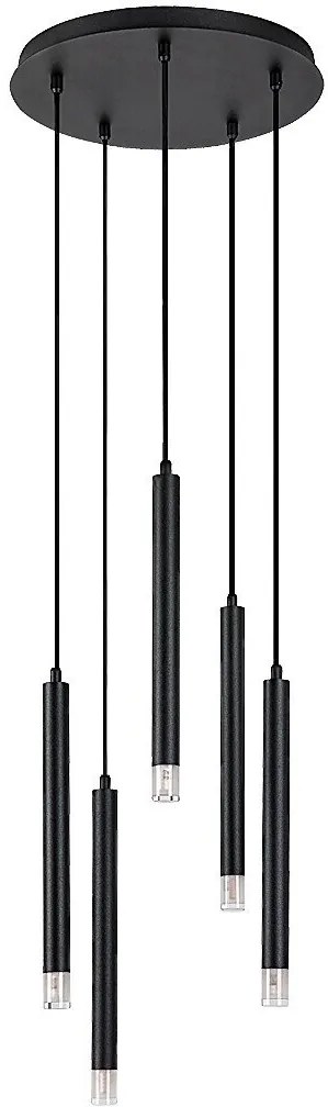 Lustra suspendata stil minimalist Ramira 5L negru