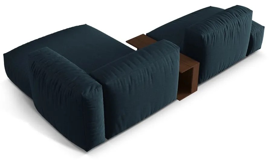 Colțar modular albastru închis (cu colț pe partea dreaptă) Martina – Micadoni Home