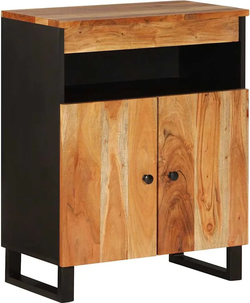 vidaXL Servantă cu 2 uși, 60x33x75 cm, lemn masiv de acacia