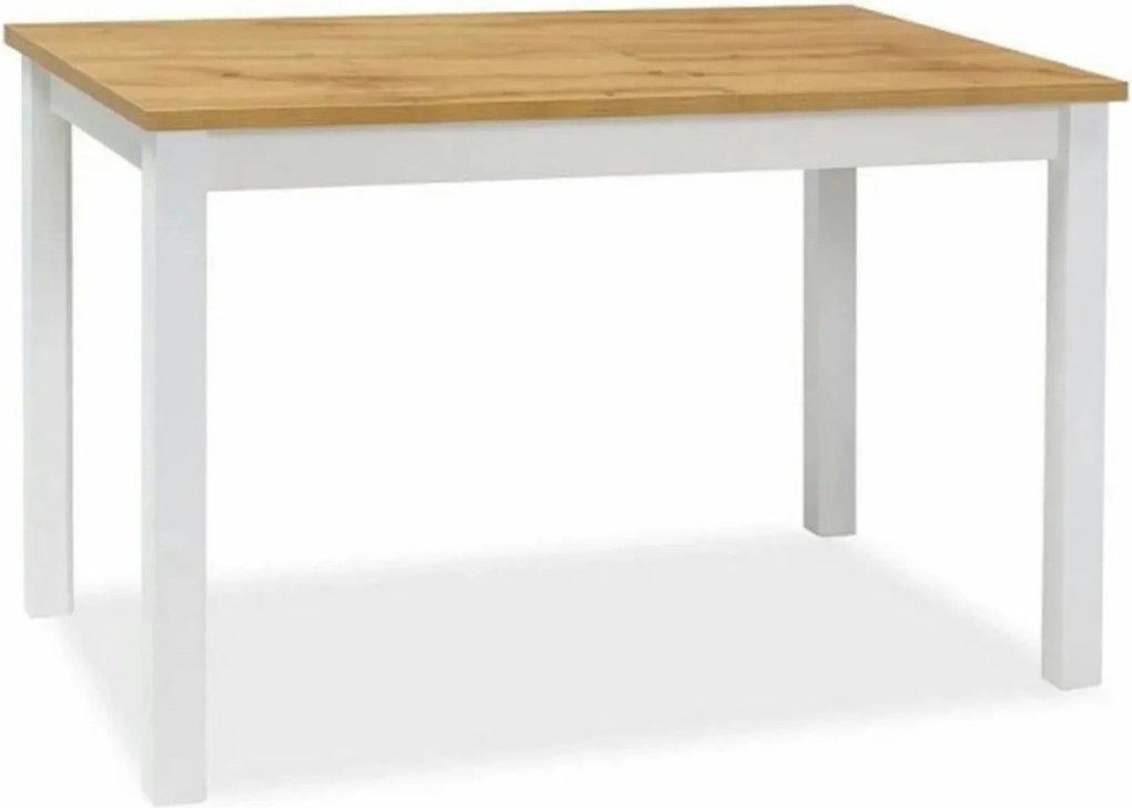 Masa ADAM, stejar/alb, PAL, 100x60x75 cm