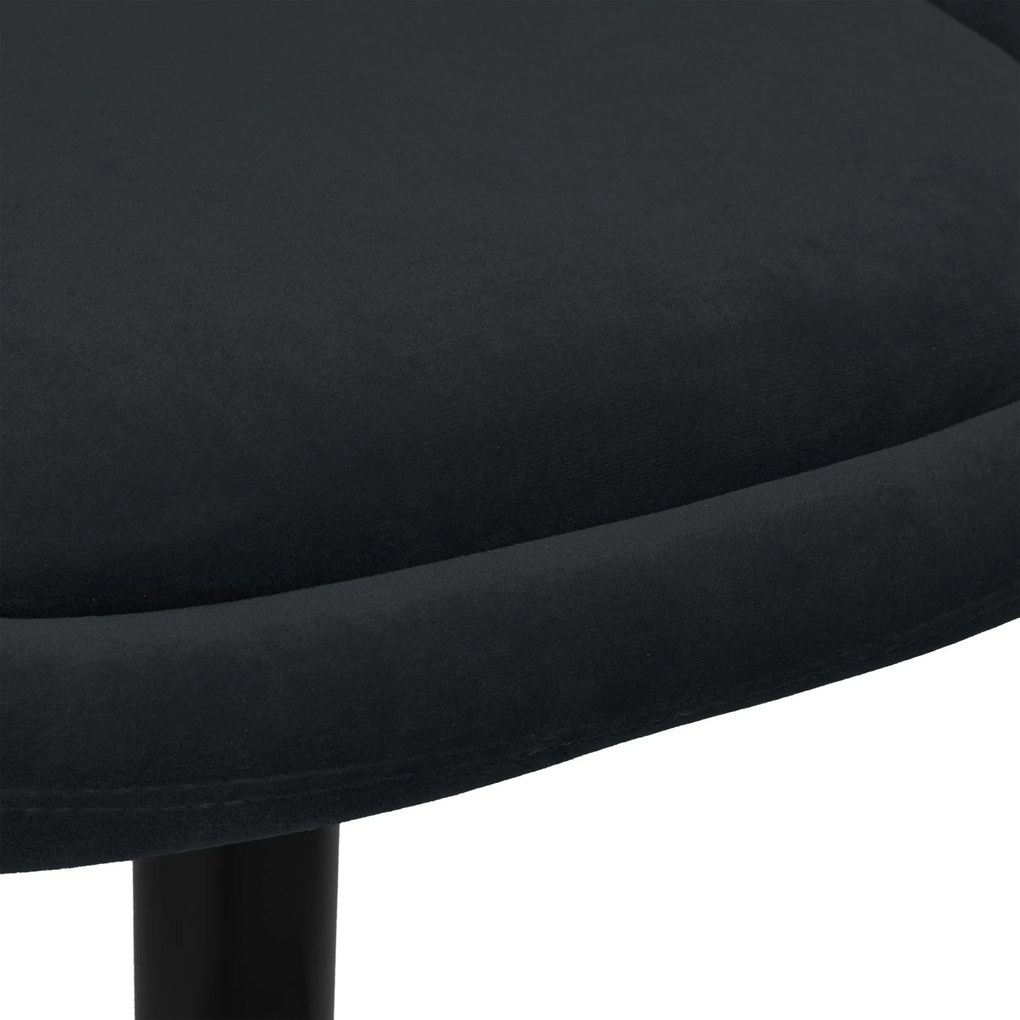 JAKS SCAUN DE BAR PATERSON BLACK VELVET NEGRU