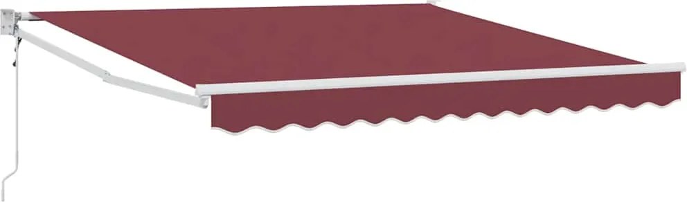 vidaXL Copertina retractabilă automat, vișiniu, 300x250 cm