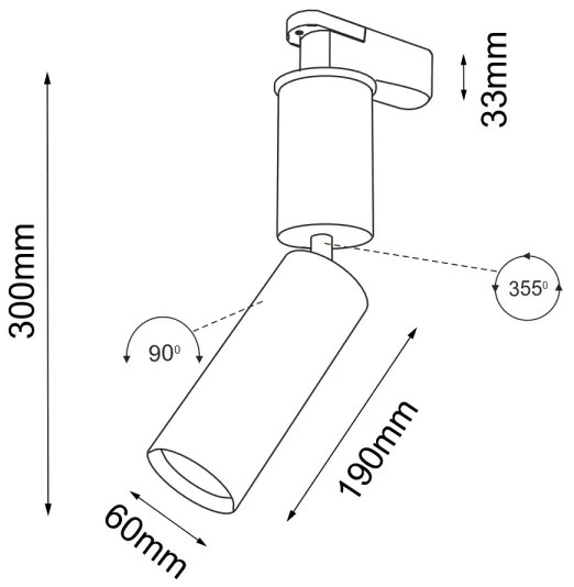 Spot pentru sistem pe șină SHINO 1xGU10/15W/230V alb Shilo 7697