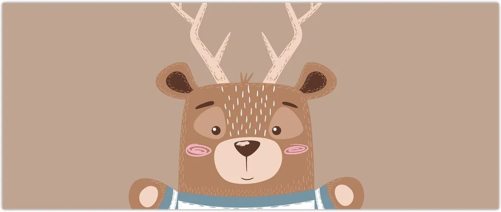 Tablou - Cerb în cămașă cu dungi (120x50 cm)