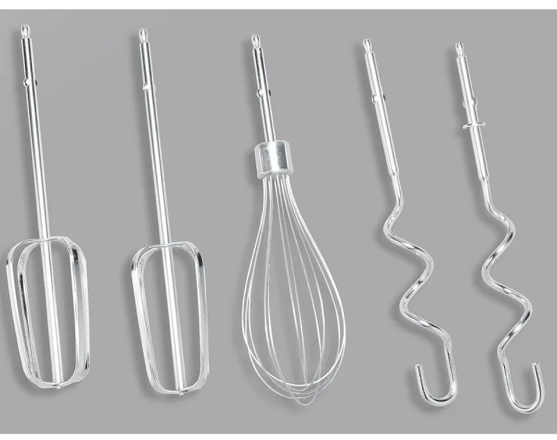 Mixer cu bol Royalty Line cu bol RL-HM19015, 700W, 6 palete, 3 L, Turbo, 5 viteze, Negru/Inox