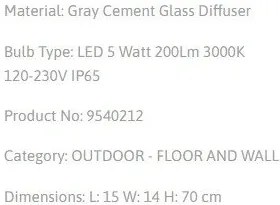 Stalp LED mediu pentru exterior design modern IP65 Aran