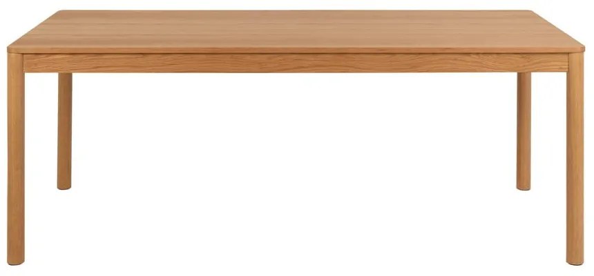 Masă de dining în culoare naturală extensibilă cu aspect de lemn de stejar 100x200 cm Atlantic – Actona