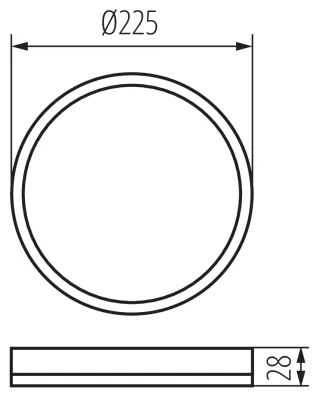 Plafonieră LED pentru baie Kanlux 31500 AZPO LED/11,8W/230V d. 22,5 cm IP54 alb