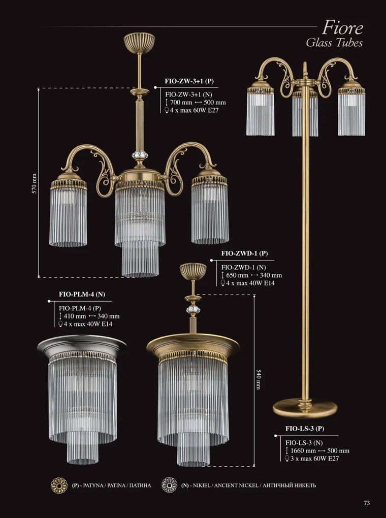Lustra aplicata design clasic realizata manual Fiore