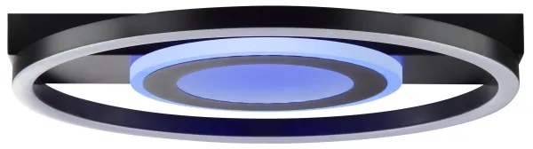 Brilliant MAUREEN plafonier LED RGBW dimmabil 20W/230V 3000-6500K negru + telecomandă