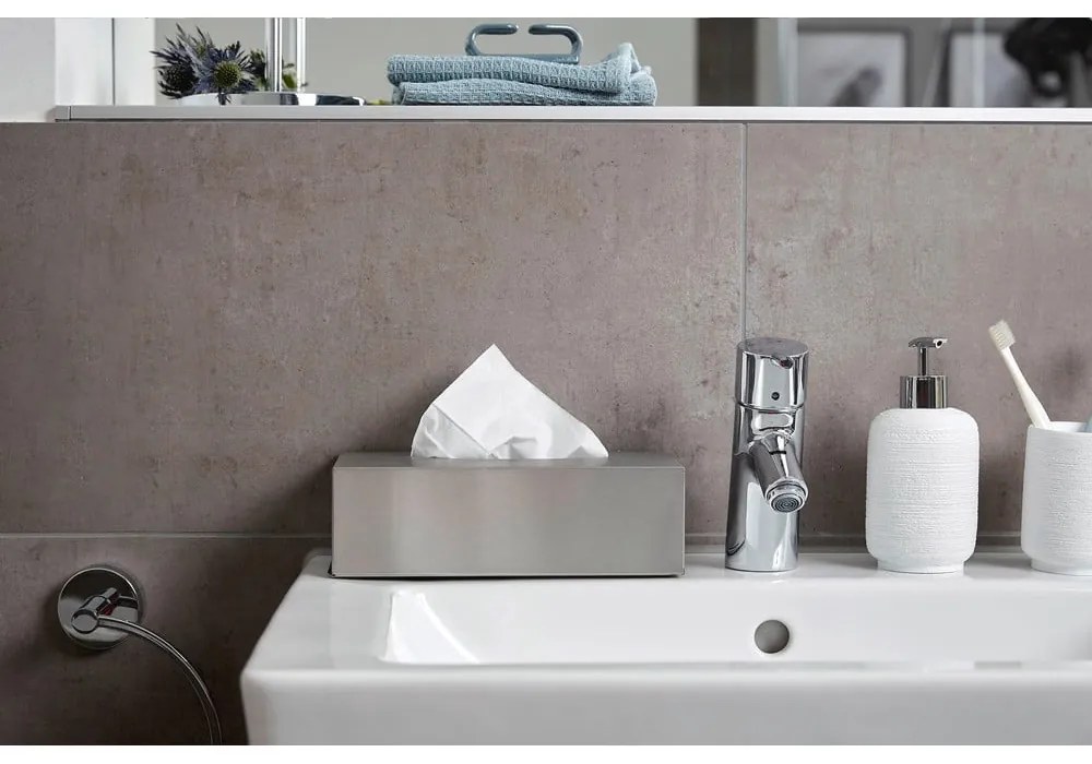 Cutie din inox pentru șervețele cosmetice Wenko