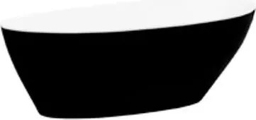 Cada freestanding Besco Goya alb-negru lucios 160x70 cm