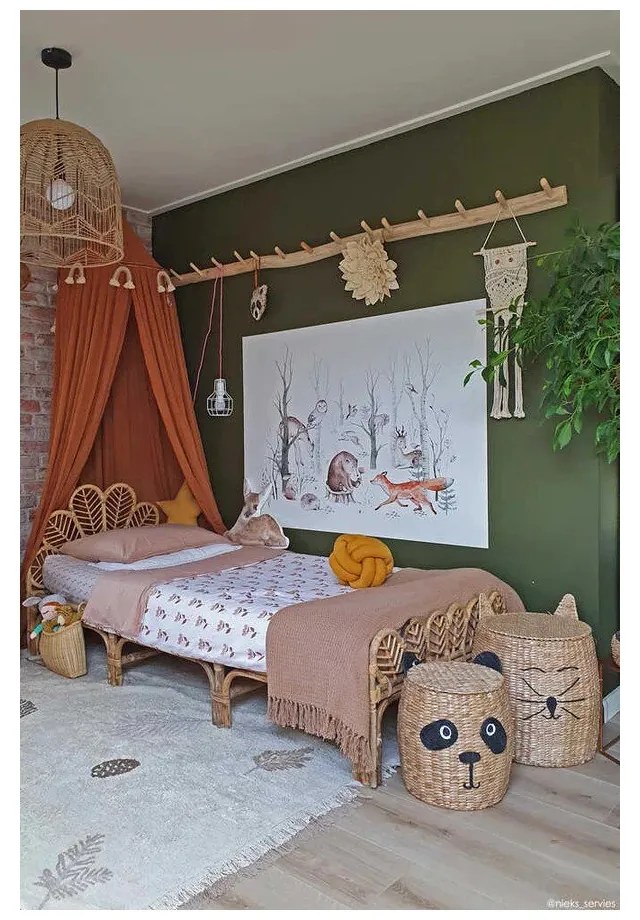 Covor pentru copii crem lavabil/țesut manual din bumbac 170x240 cm Pine Forest – Lorena Canals