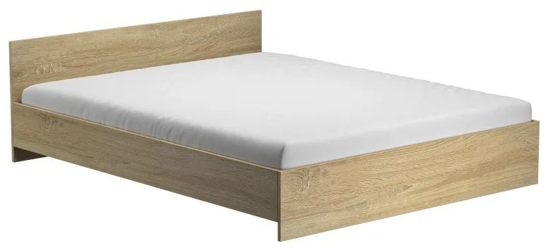 Pat Hera Cu Noptiere si Saltea Ortopedica Inclusa 120x200cm Sonoma