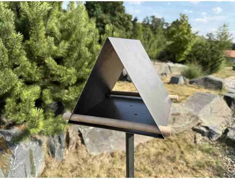 Hrănitoare pentru păsări Vela 25 x 25 x 20 cm, corten CORGARDEN 1041