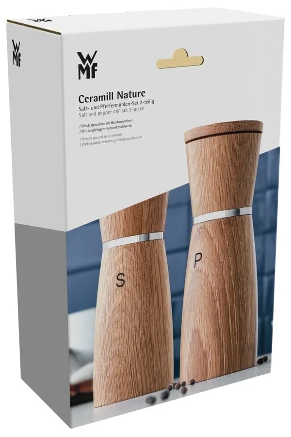 Set 2 râșnițe din ceramică pentru sare și piper WMF Nature