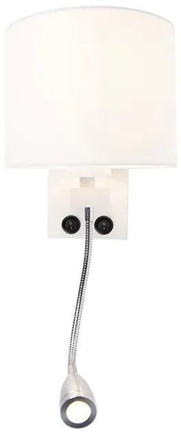 Lampa de perete moderna alba cu abajur alb - Brescia